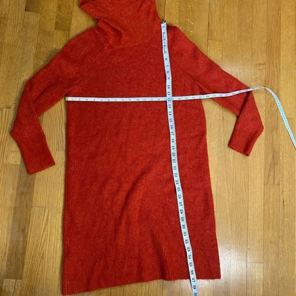 Ann Taylor LOFT Orange Cowl Neck Sweater Dress - Picture 14 of 14